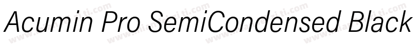 Acumin Pro SemiCondensed Black Ital字体转换